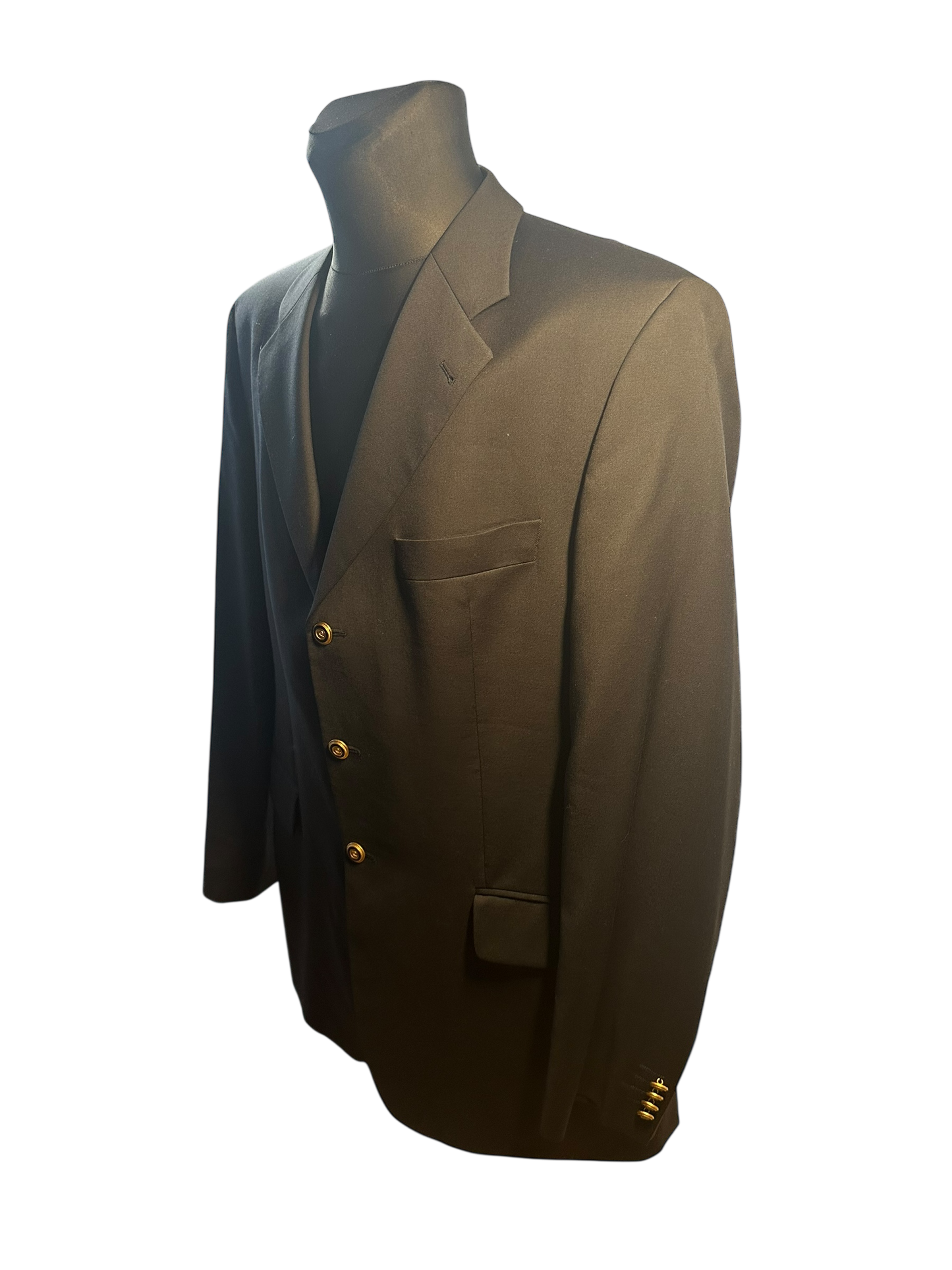 Pierre Cardin Sakko Gr. 56 Schwarz Herren Sakko Reine Schurwolle Klassisch Elegant