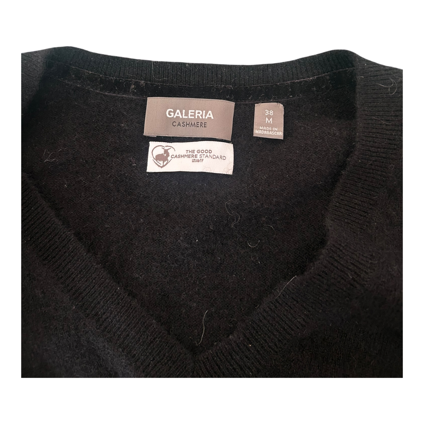 Galeria Cashmere Pullover Damen Gr M Schwarz V Ausschnitt 100 Cashmere