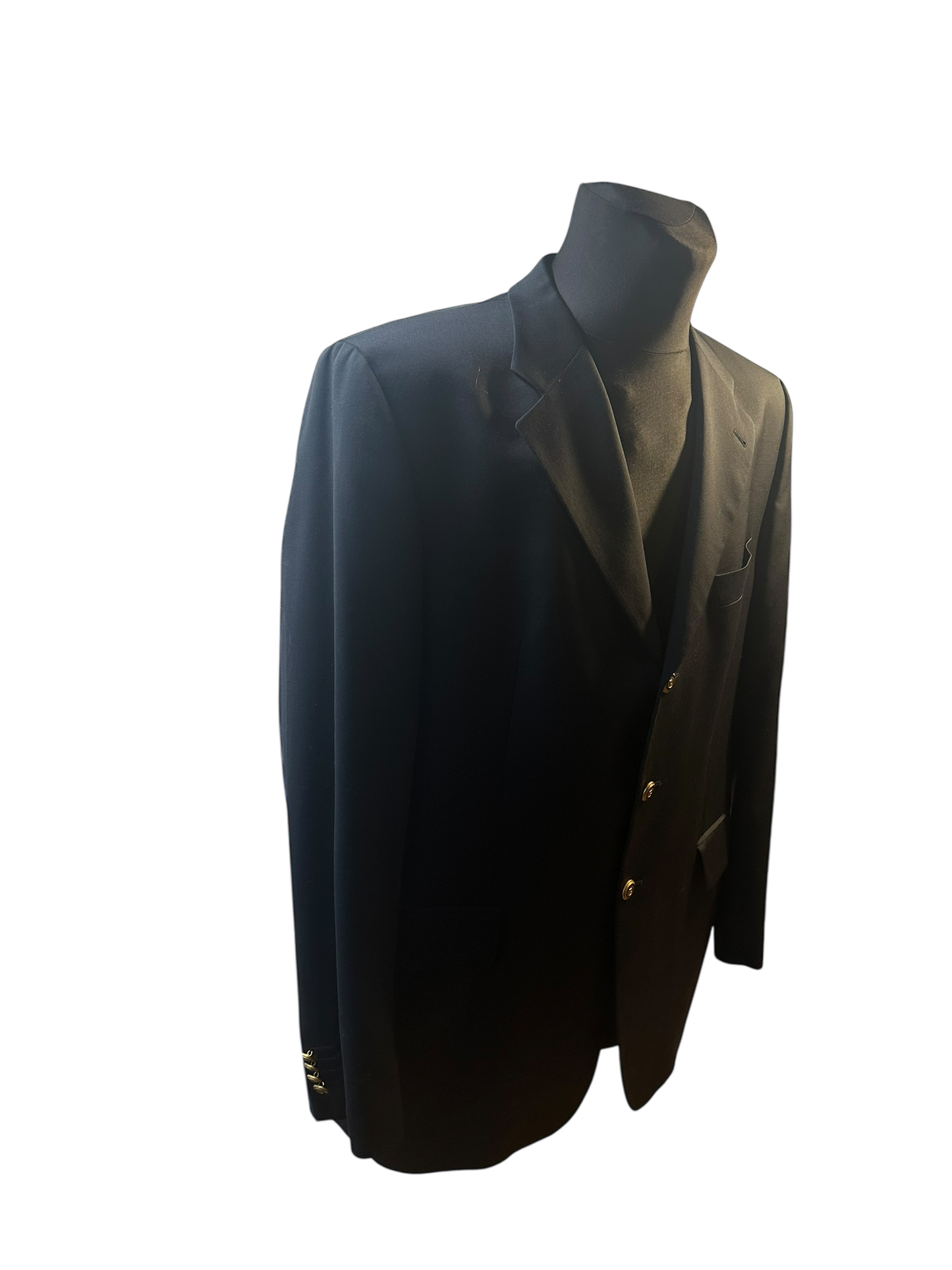 Pierre Cardin Sakko Gr. 56 Schwarz Herren Sakko Reine Schurwolle Klassisch Elegant