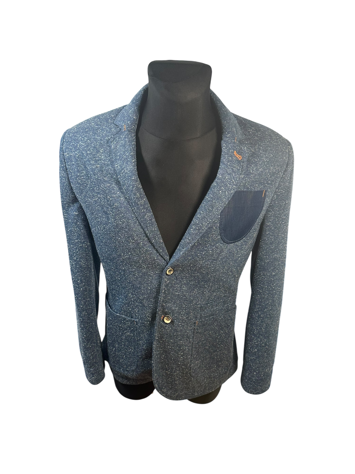 A Fish Named Fred Sakko Herren Sweatshirtjacken Stil Blau Meliert Casual