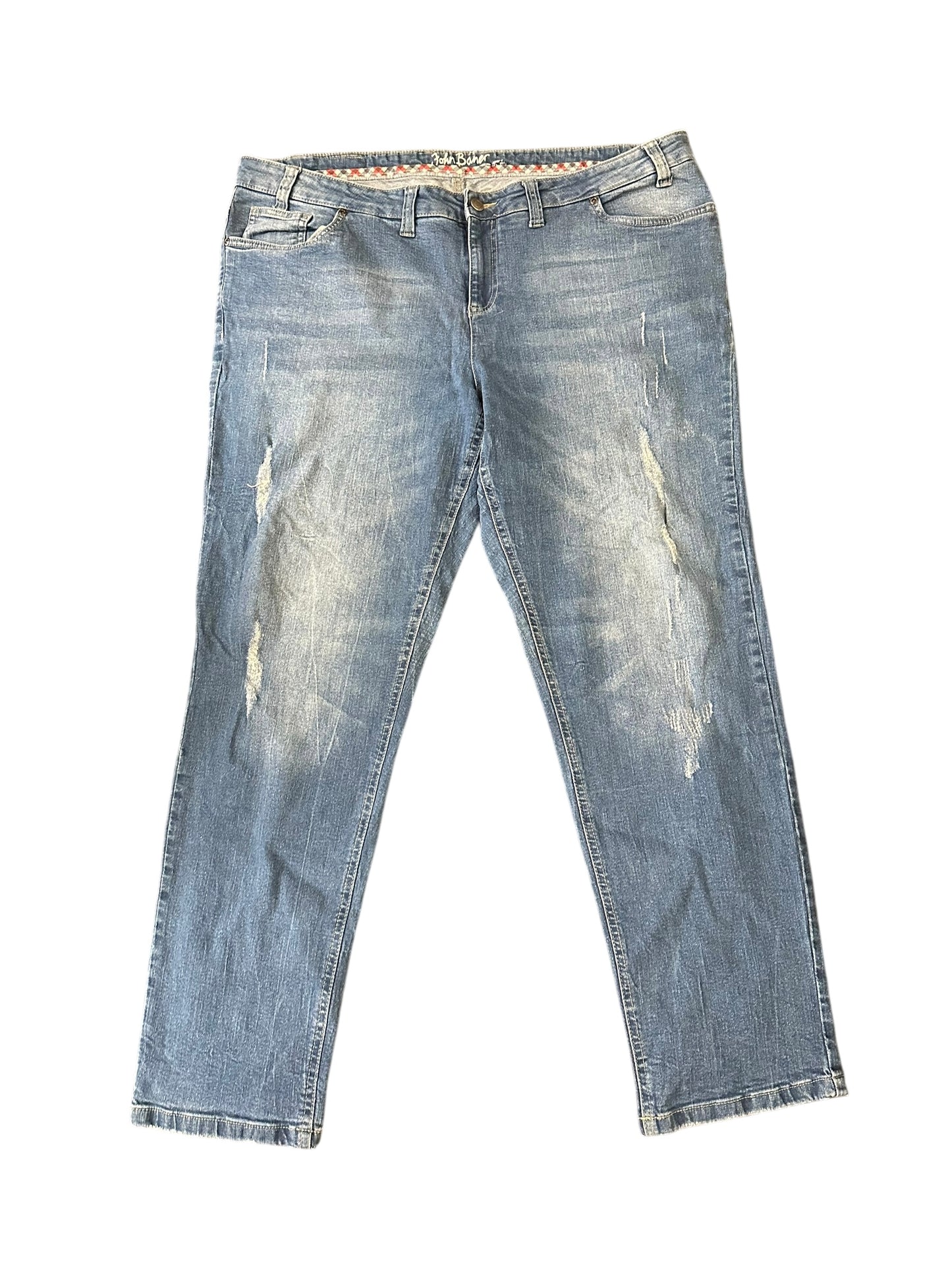 John Baner Jeans / Jeanswear Damen Jeans Gr. 48 - Hosen - Jeansblau, Hellblau - Straight Fit
