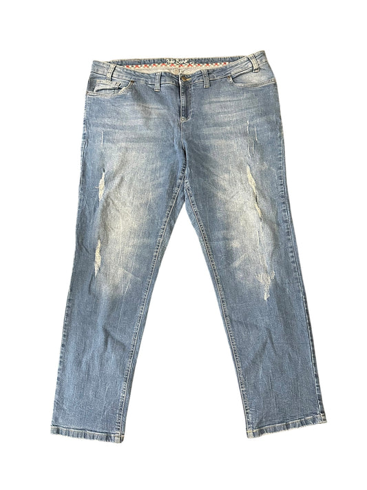 John Baner Jeans / Jeanswear Damen Jeans Gr. 48 - Hosen - Jeansblau, Hellblau - Straight Fit