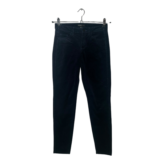 Mango Damen Feincordhose Dunkelblau Gr 34 Baumwolle Elasthan Klassisch Elegant