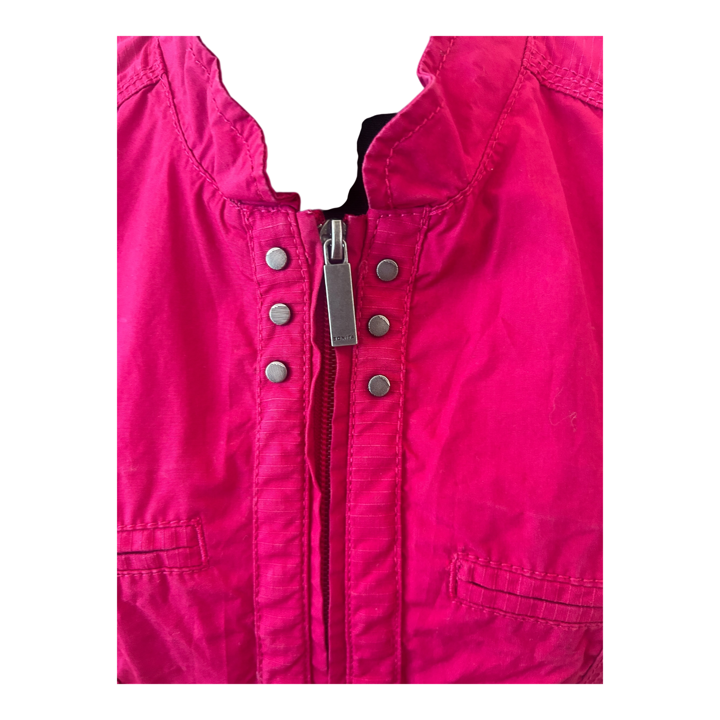 Bonita Damen Weste Sommer Gr 40 Pink Baumwolle Leicht Taschen Casual