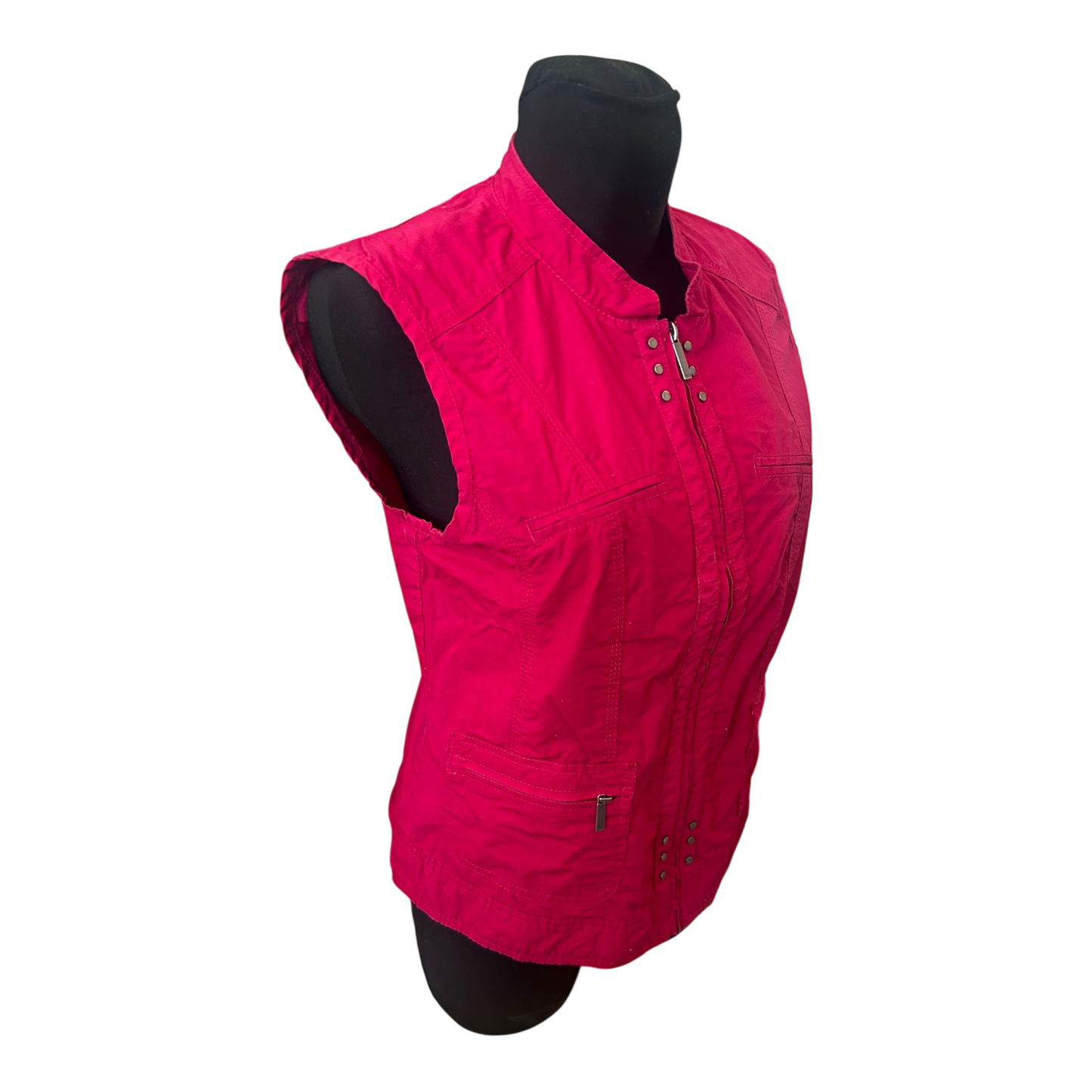 Bonita Damen Weste Sommer Gr 40 Pink Baumwolle Leicht Taschen Casual