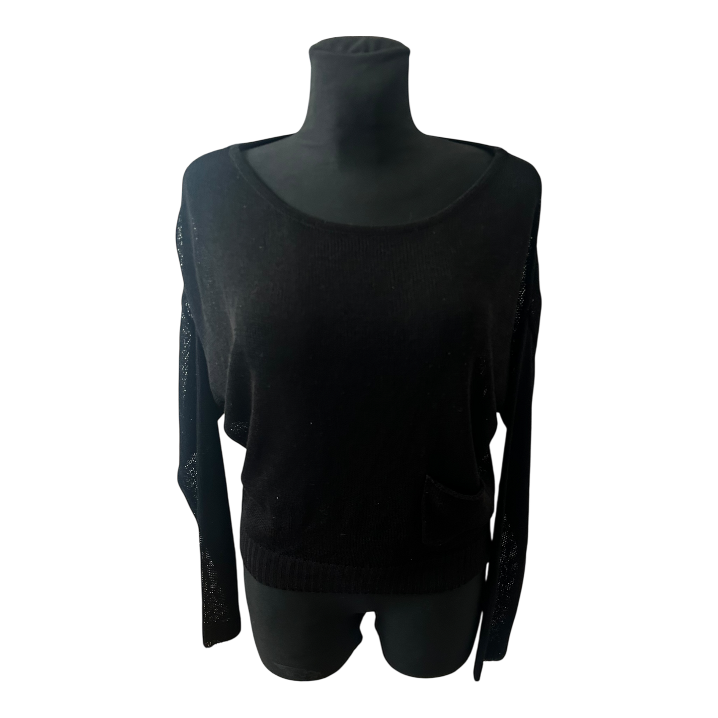 Only Edge Collection Netzpullover Damen Gr M Schwarz Transparent Sommer