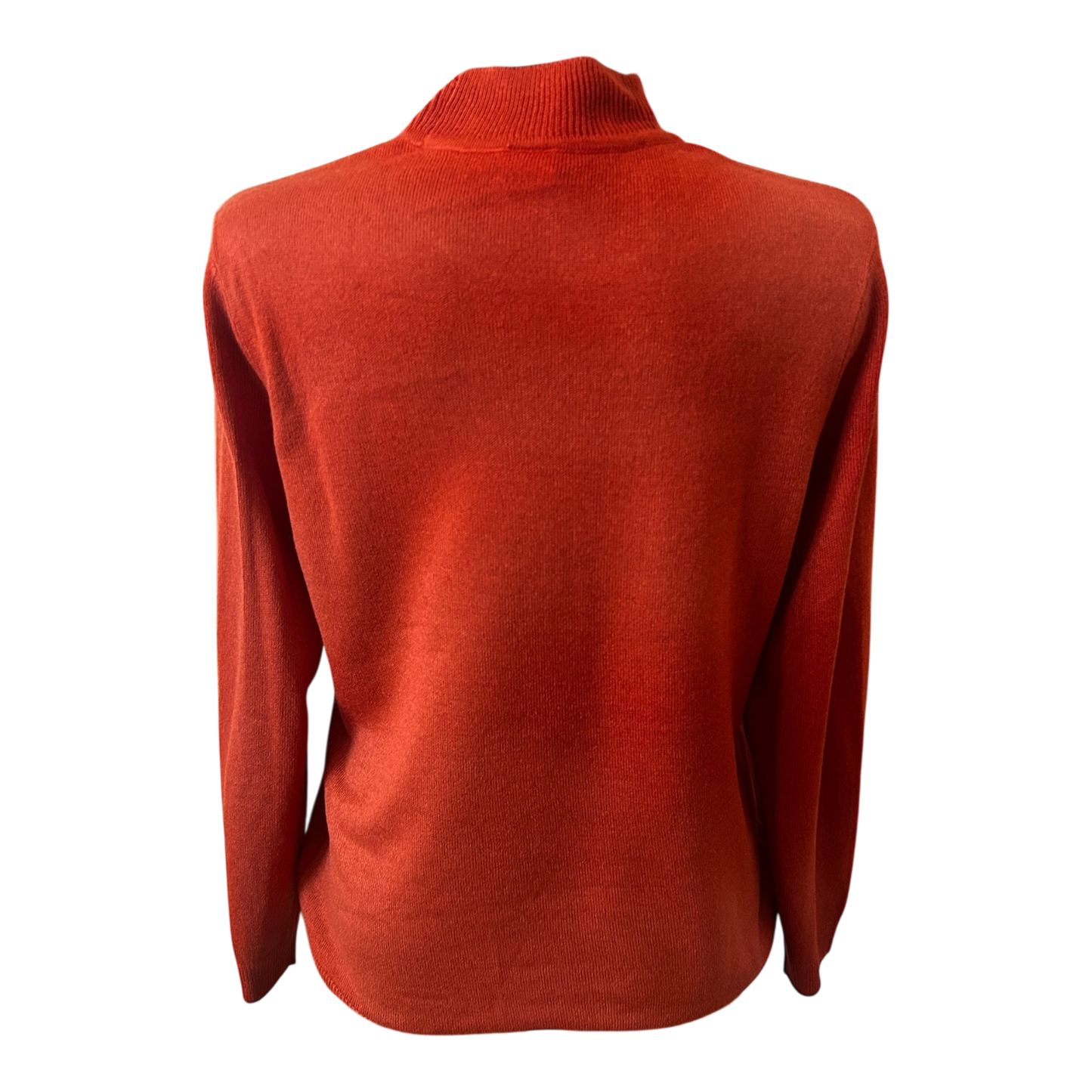 Damen Pullover Größe 42 Rostrot Stehkragen Langarm Elegant Klassisch