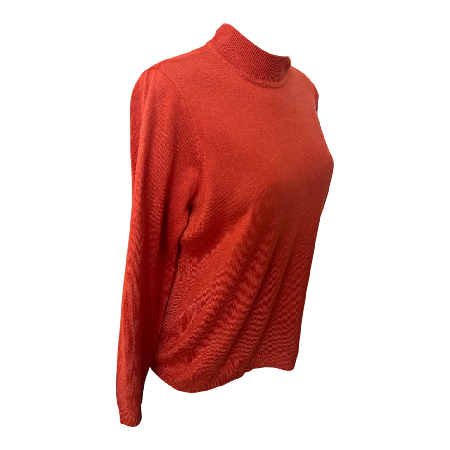 Damen Pullover Größe 42 Rostrot Stehkragen Langarm Elegant Klassisch